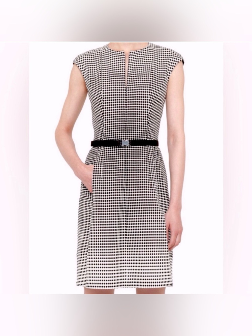 Akris Punto Polka Dot Zip Front Dress